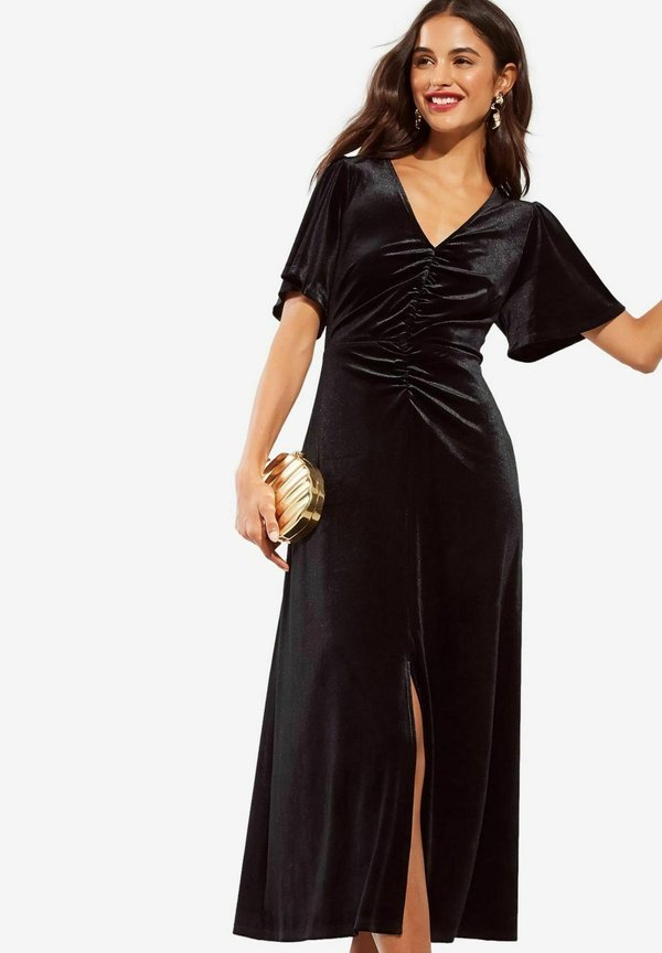 PETITE FIT  RUCHED FRONT FLUTTER SLEEVE MIDI  - Freizeitkleid