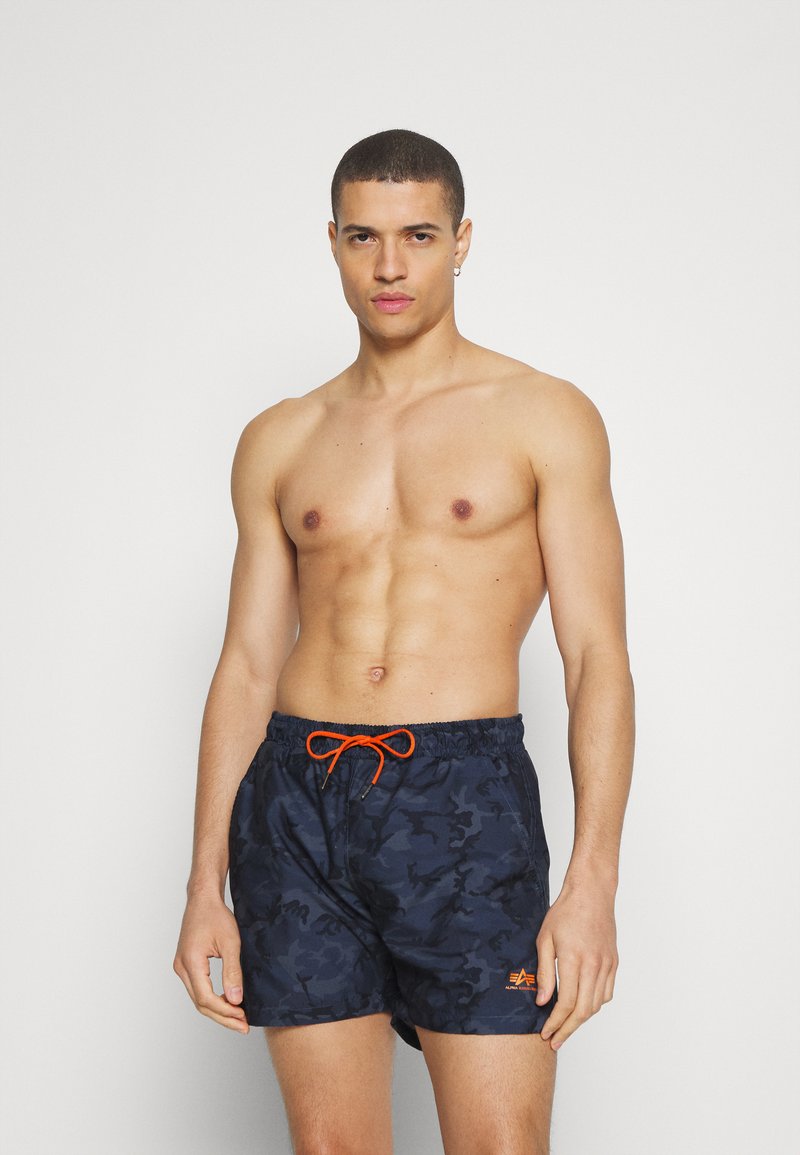 Alpha Industries - BASIC SWIM  - Plaukimo šortai - navy camo, Padidinti