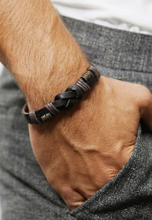 trendor, HERREN LEDER-ARMBAND BRAUN - Armband - braun