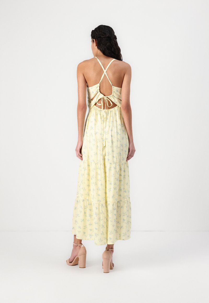 Hollister Co. CHAIN BARE OPEN BACK MAXI DRESS - Maxi dress - macaron/yellow - Zalando.ie Hollister Co. CHAIN BARE OPEN BACK MAXI DRESS - Maxi dress - macaron/yellow - Zalando.ie