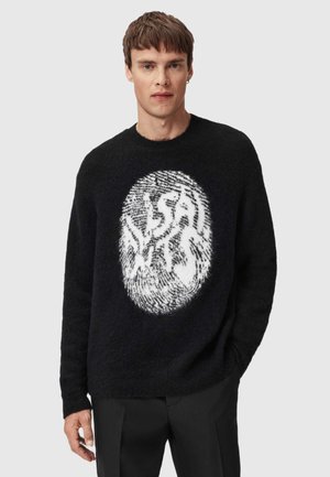 RIDGES CREW - Pulover - black/ecru/white