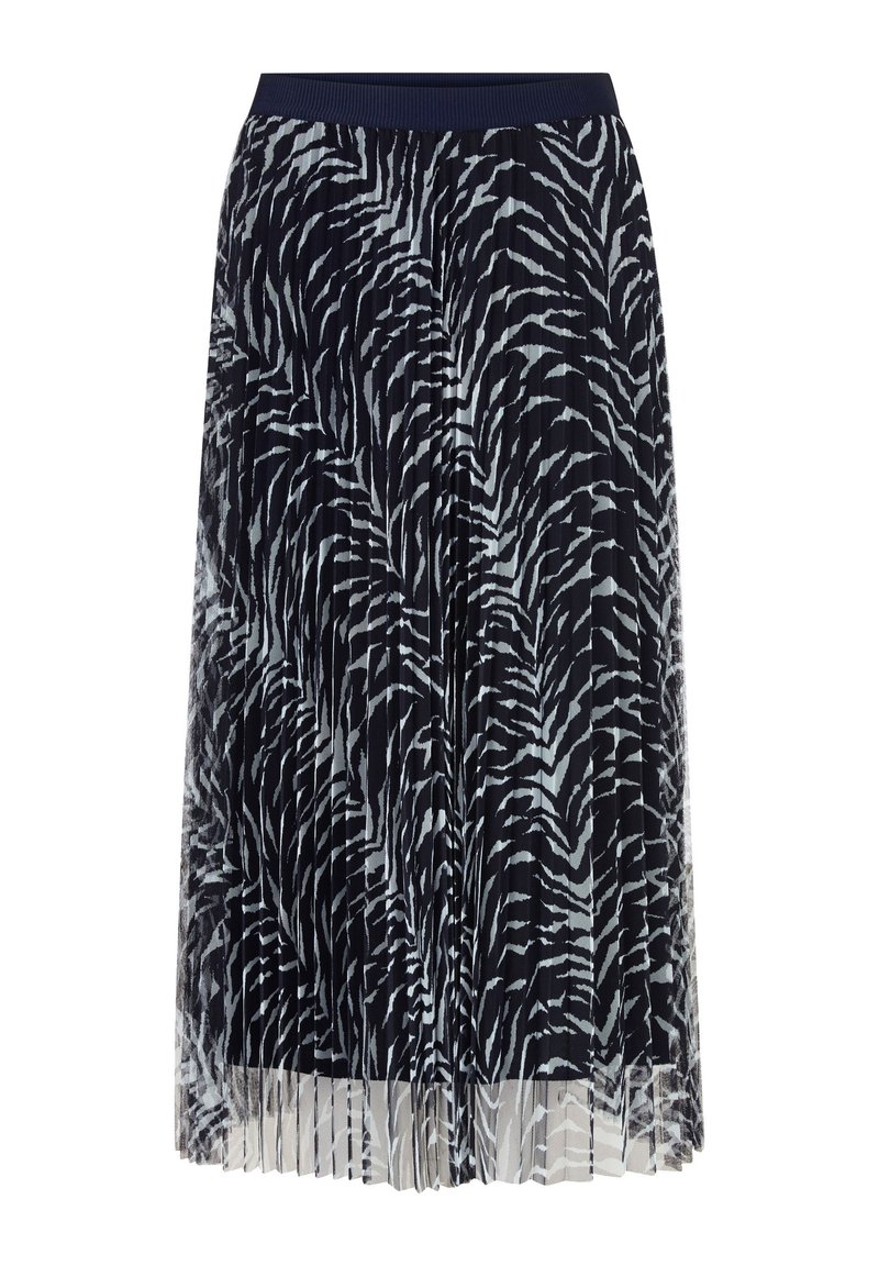 Rich & Royal MIT ZEBRA PRINT - A-Linien-Rock - midnight blue/dunkelblau ...