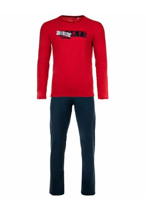 SET 2-TLG - LANG - Conjunto de pijama - blau rot