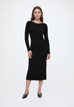 ONLY, ONLEMMELIE BOATNECK DRESS - Robe en jersey - black