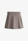 COMFORTLUX HIGH-RISE GINGHAM MINI SKIRT - Minijupe - brown
