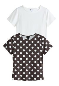 Non sélectionné, white & brown polka dot