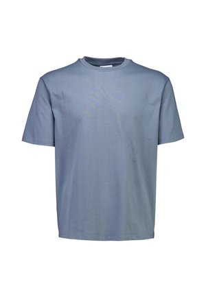 Lindbergh, O-NECK TEE OVERSIZE S/S - T-Shirt basic - blue grey