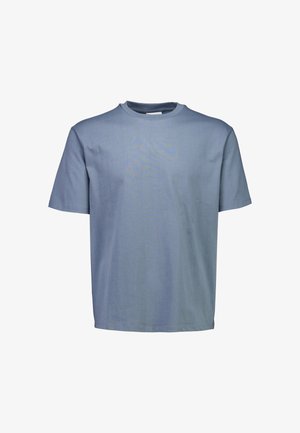 Lindbergh, O-NECK TEE OVERSIZE S/S - T-Shirt basic - blue grey
