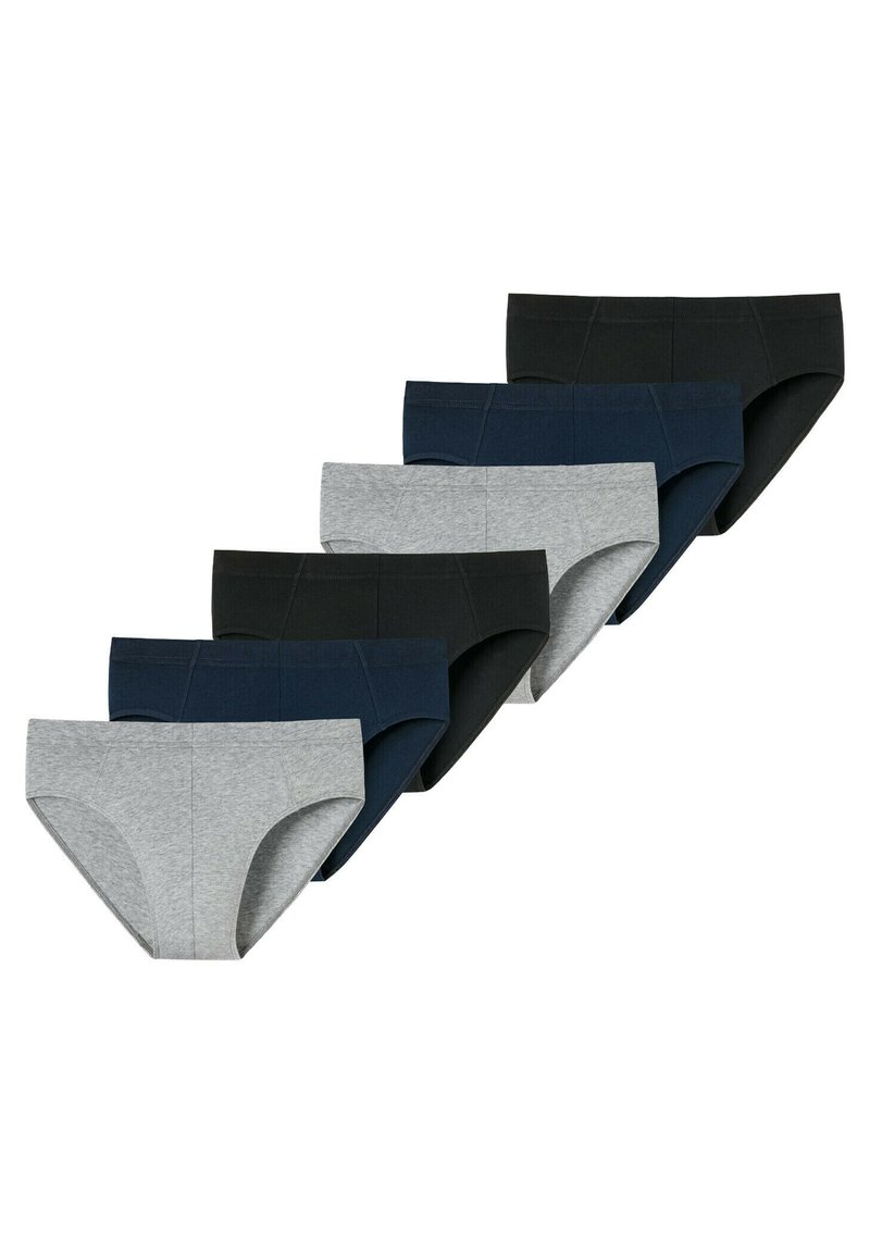 Herren Unterhosen | Schiesser 6ER PACK Slip schwarz / blau / grau/schwarz - EL49353 Herren Unterhosen | Schiesser 6ER PACK Slip schwarz / blau / grau/schwarz - EL49353
