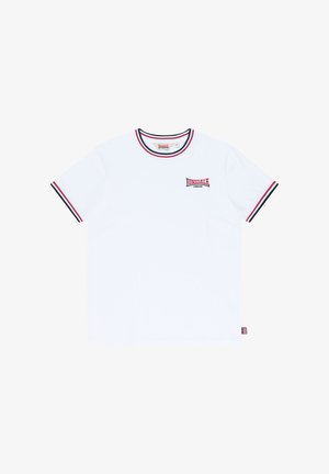 Lonsdale, LONSDALE HERREN T-SHIRT SCHMALE PASSFORM QUIN - T-shirt imprimé - white dark navy dark red