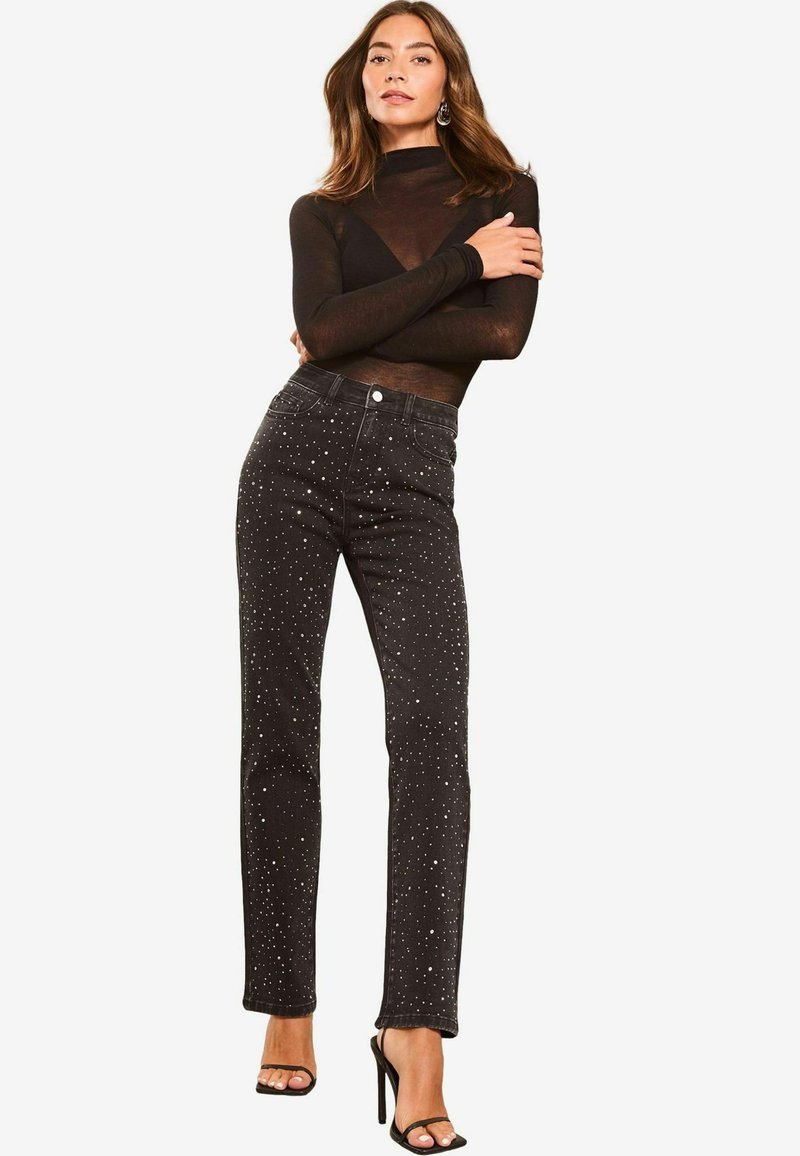 Lipsy REGULAR - Prigludę džinsai - black denim