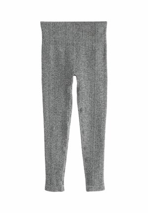 Sive rebraste tajice napravljene od rastezljivog materijala. Sadrže jednostavan dizajn s visokim pojasom i bezšavnim rubovima za udobnost.