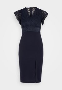 PETITE DOUBLE FRILL DRESS - Trikotaažkleit - navy blue