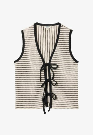 FatFace, REGULAR FIT - TEXTURED STRIPE TIE FRONT TANK . - Vesta - ivory