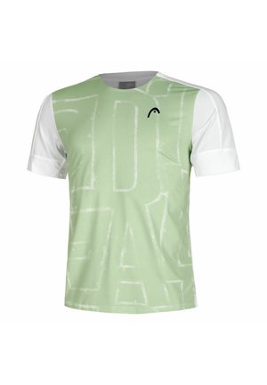 PLAY TECH - T-shirt print - white celery green