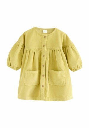 BUTTON THROUGH - Shirt dress - citrine green cord