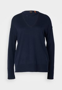 BOSS Stickad tröja - dark blue