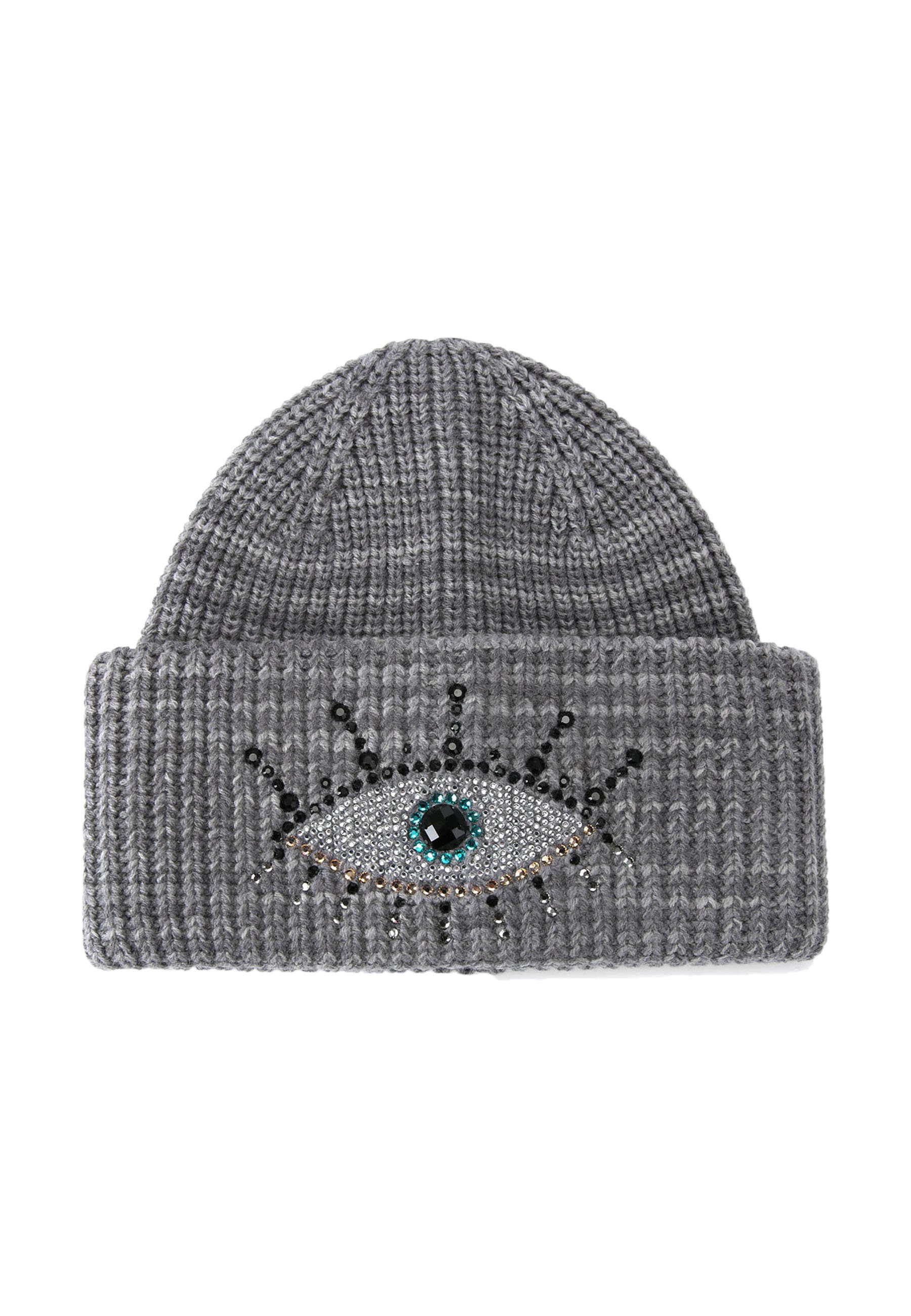 Eye Design Cream Beanie and Gloves Set Kurt Geiger. Kurt Geiger Opens Its Largest Store on Oxford Street, With  main image 2