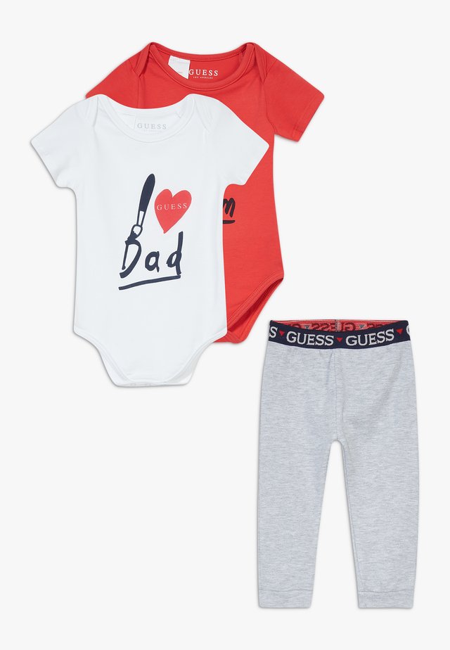 BABY SET - Body - red and grey combo