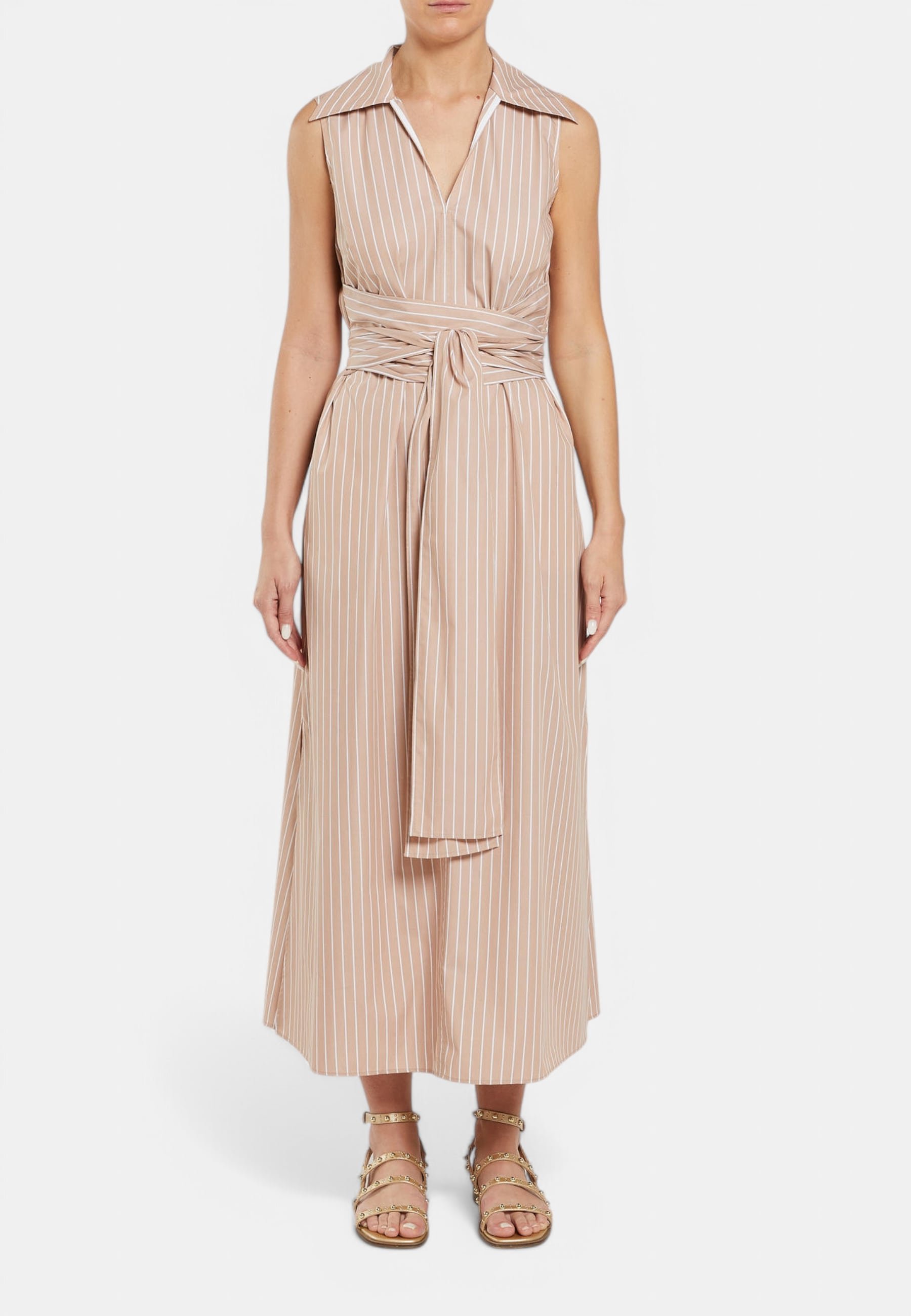 Pennyblack Vestito casual tabacco bianco/marrone chiaro