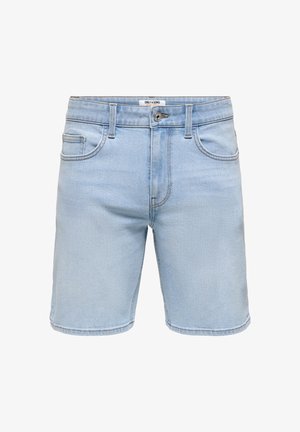Only & Sons, ONSWEFT BOX PIM DNM SHORTS OTL - Denim shorts - light blue denim