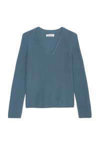 Marc O'Polo LONGSLEEVE V NECK - Πουλόβερ - hazy blue