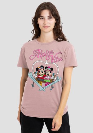MICKEY MOUSE ALPINE VIBES - Print T-shirt - pink