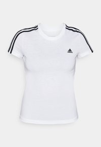 ESSENTIALS STRIPES - T-shirt con stampa - white/black