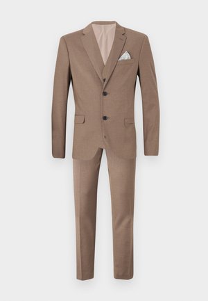 Isaac Dewhirst THE FASHION NOTCH SLIM SUIT - Suit - dark sand
