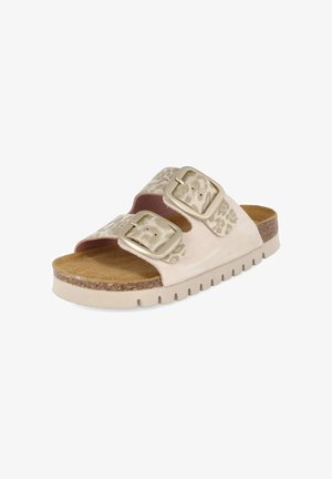 Beliana, BELIANA 2502/12326/89/NB.LINO/TARUN 2 DAMEN FLACHE PANTOLETTEN - Pantolette flach - beige