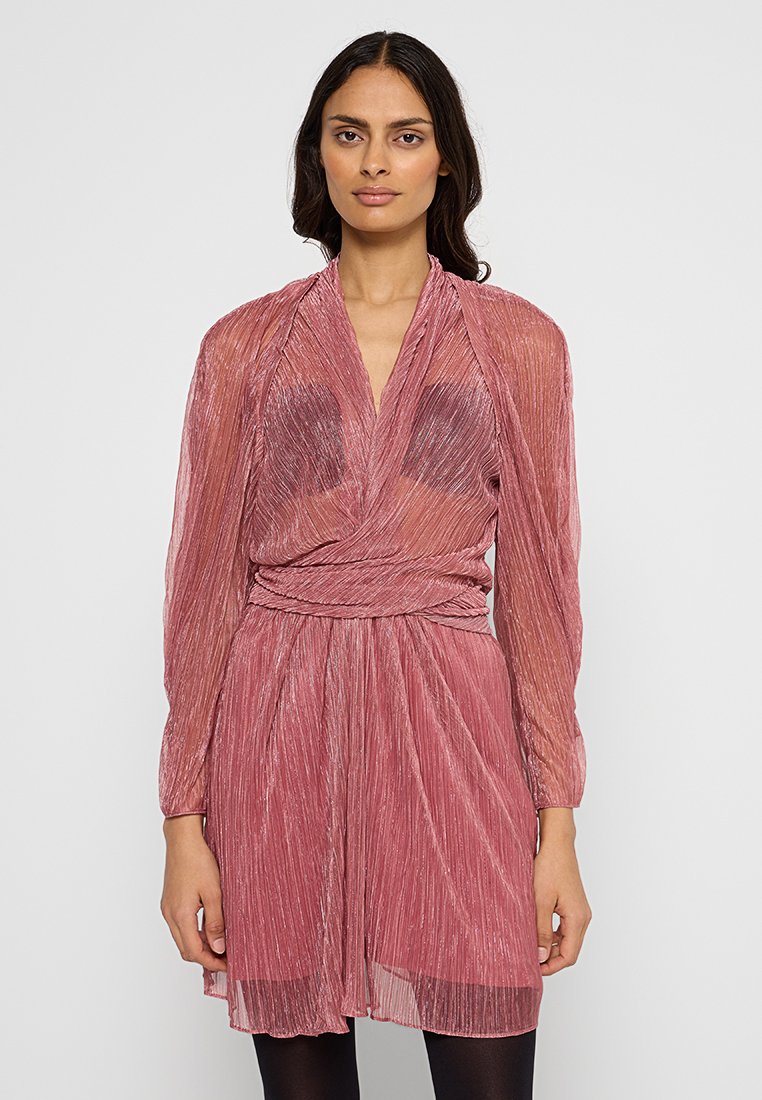 Iro Cocktailjurk donkerroze Iro Cocktailjurk donkerroze