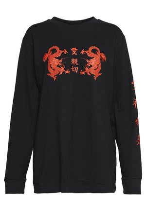 Mister Tee LADIES CHINESE LETTERS LONGSLEEVE - Langarmshirt - black