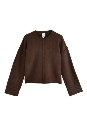 Next, Striktrøje - chocolate brown