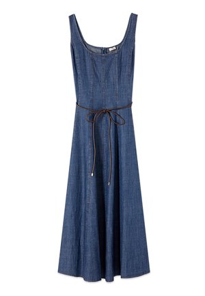 Oltre, VESTITO LUNGO SENZA MANICHE - Jeanskleid - blu