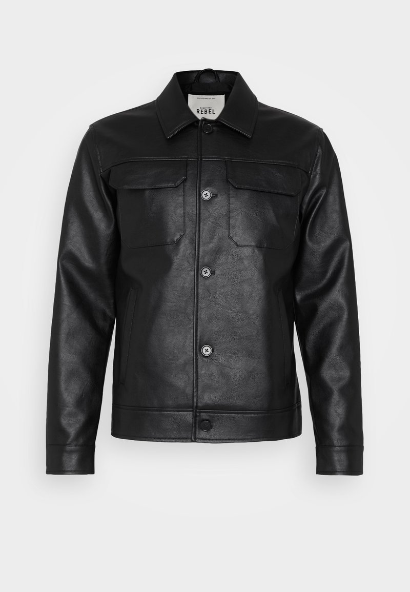 Redefined Rebel Imitatieleren jas zwart Redefined Rebel Imitatieleren jas zwart