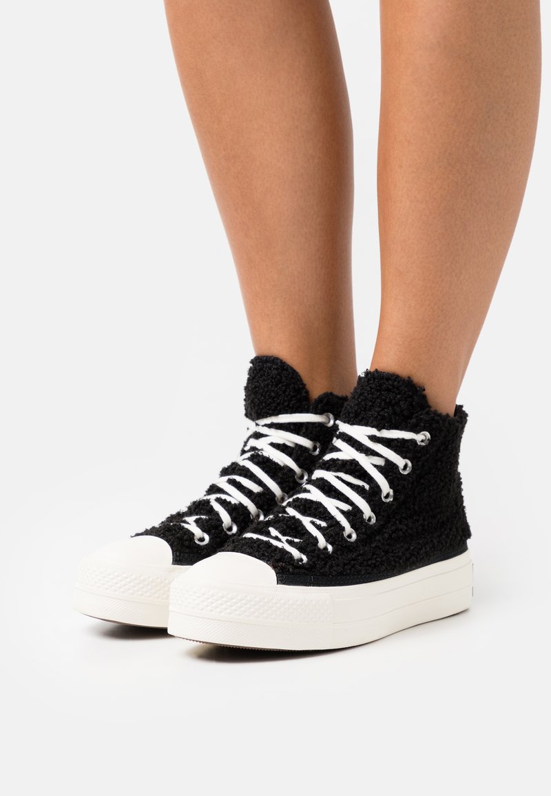 Converse CHUCK TAYLOR ALL STAR LIFT - Sapatilhas de cano alto - black/egret