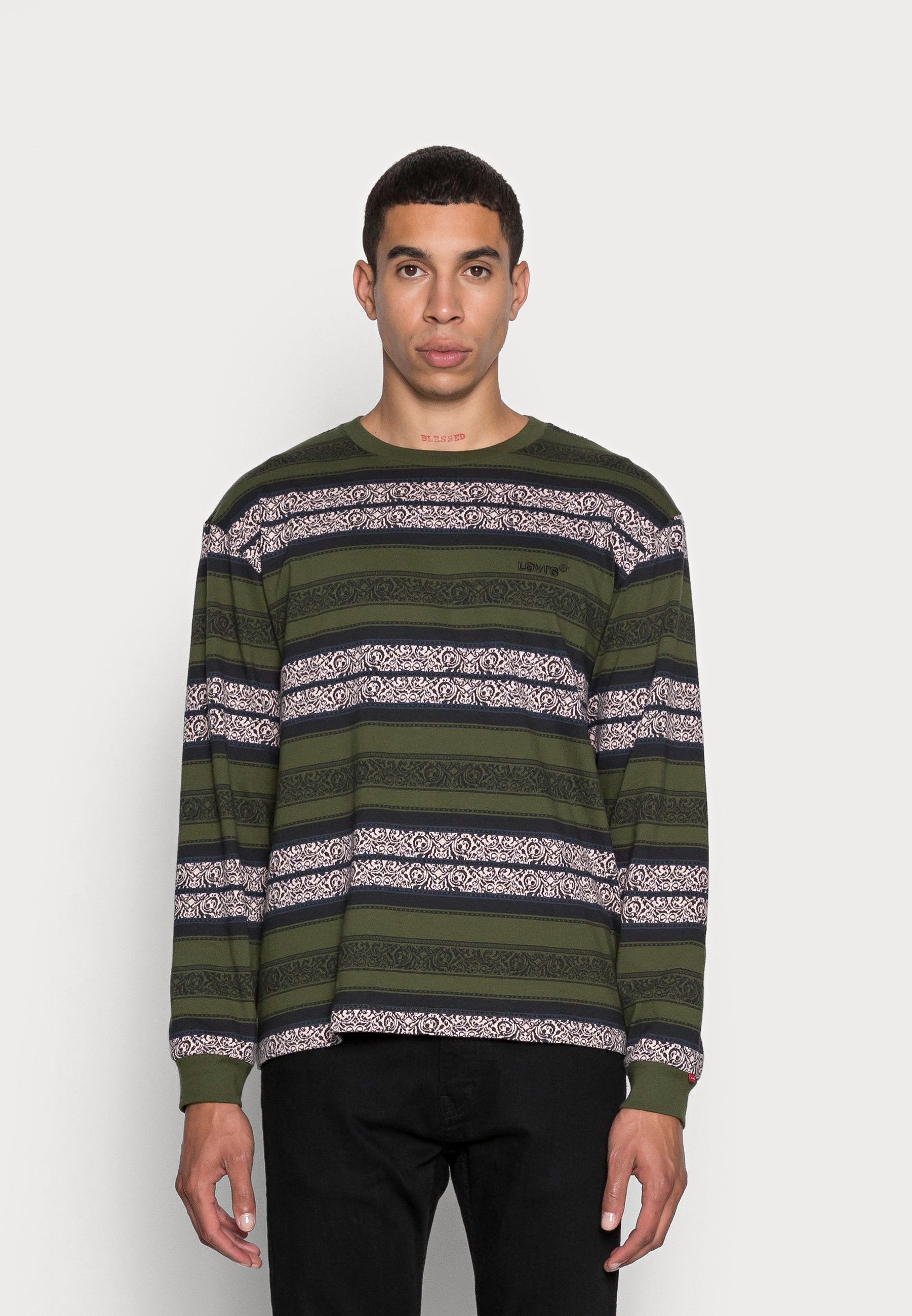 Levi's® RED TAB TEE - Maglietta a manica lunga - simple aztec caliste  green/oliva - Zalando.it