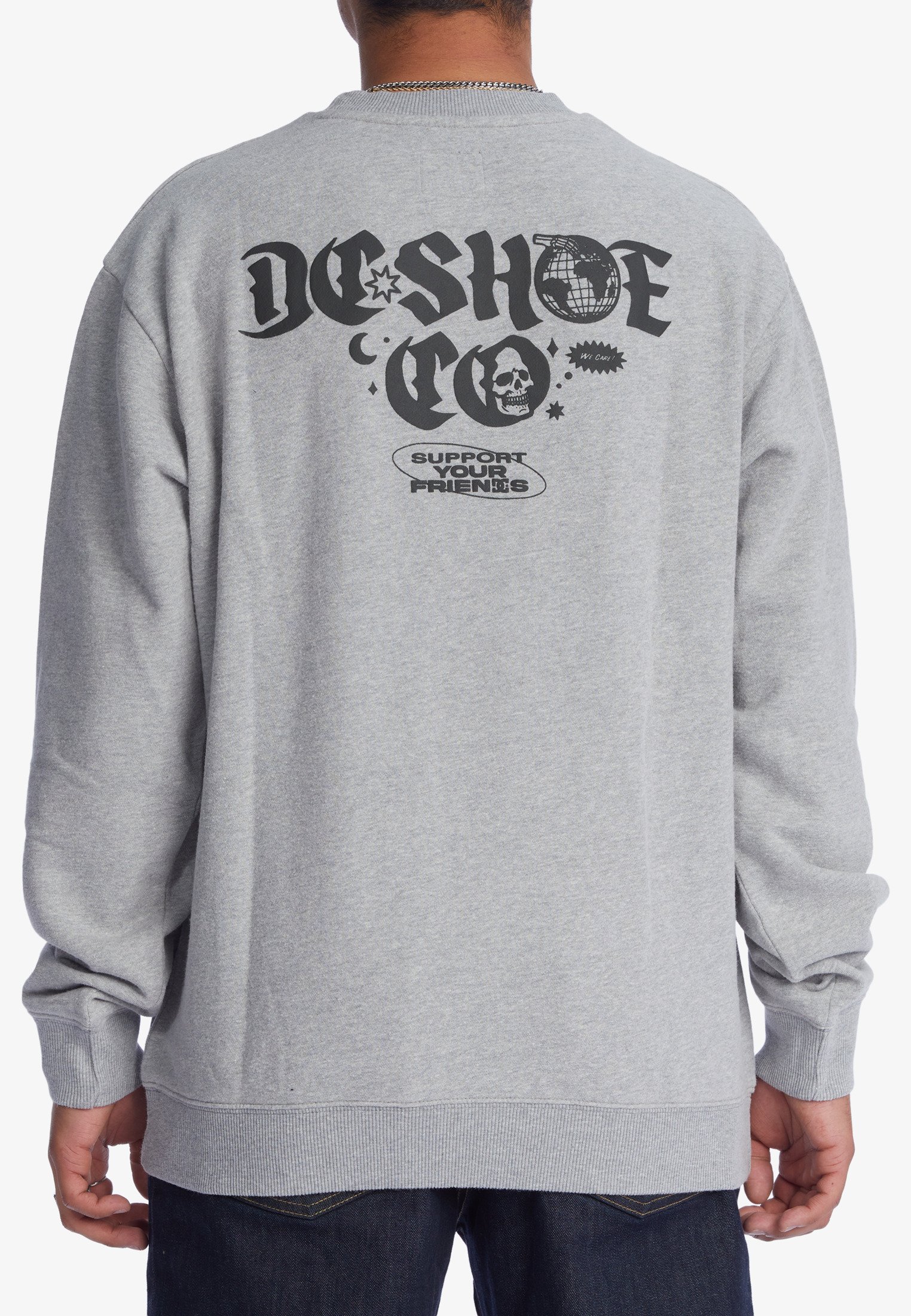 DC Shoes FRIENDS - Sweatshirt - heather grey/schwarz - Zalando.de