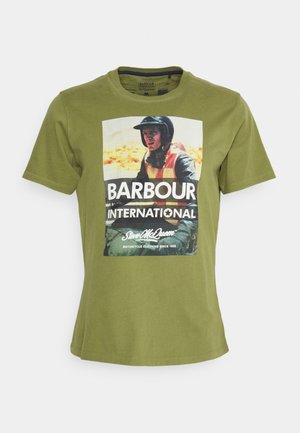 CHECKER TEE - T-shirt print - military olive
