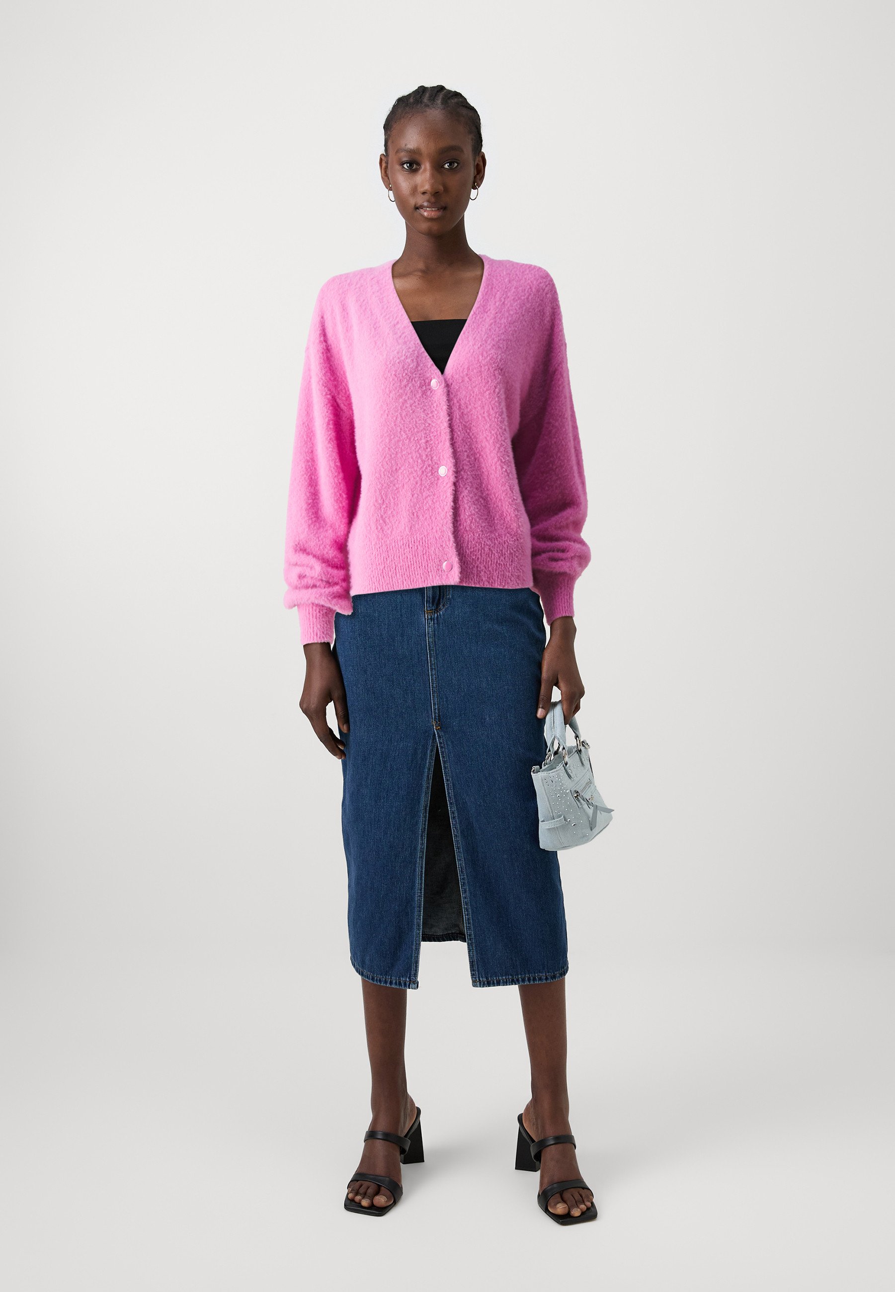 ONLY ONLPIUMO V-NECK - Cardigan - super pink/pink - Zalando