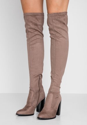 Bottes à talons hauts - taupe