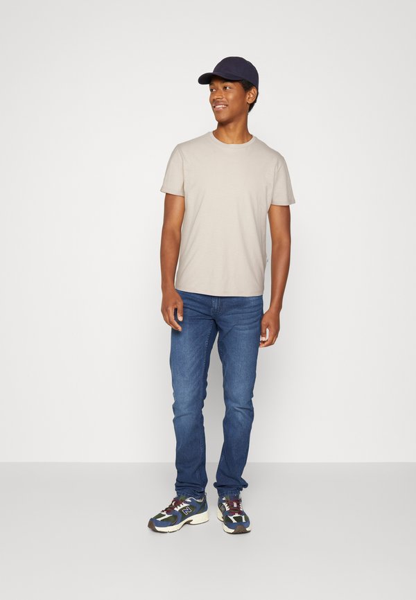 SLHASPEN SLUB O-NECK TEE  - Basic T-shirt - oatmeal4