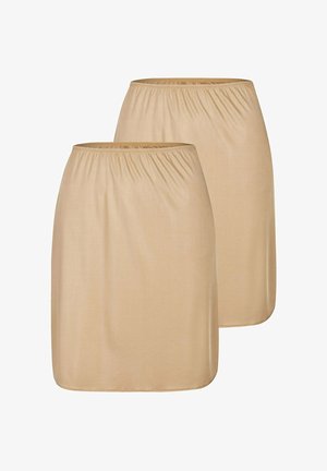 Nina von C., 2ER PACK HALBROCK LÄNGE 50 CM ELEGANCE - Minirock - caramel