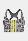 FARM BRA - Αθλητικό σουτιέν μεσαίας στήριξης - black/crystal linen/unity lime
