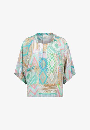 Cartoon, CARTOON MIT MUSTER OVERSIZE-BLUSE - Bluse - grün violett