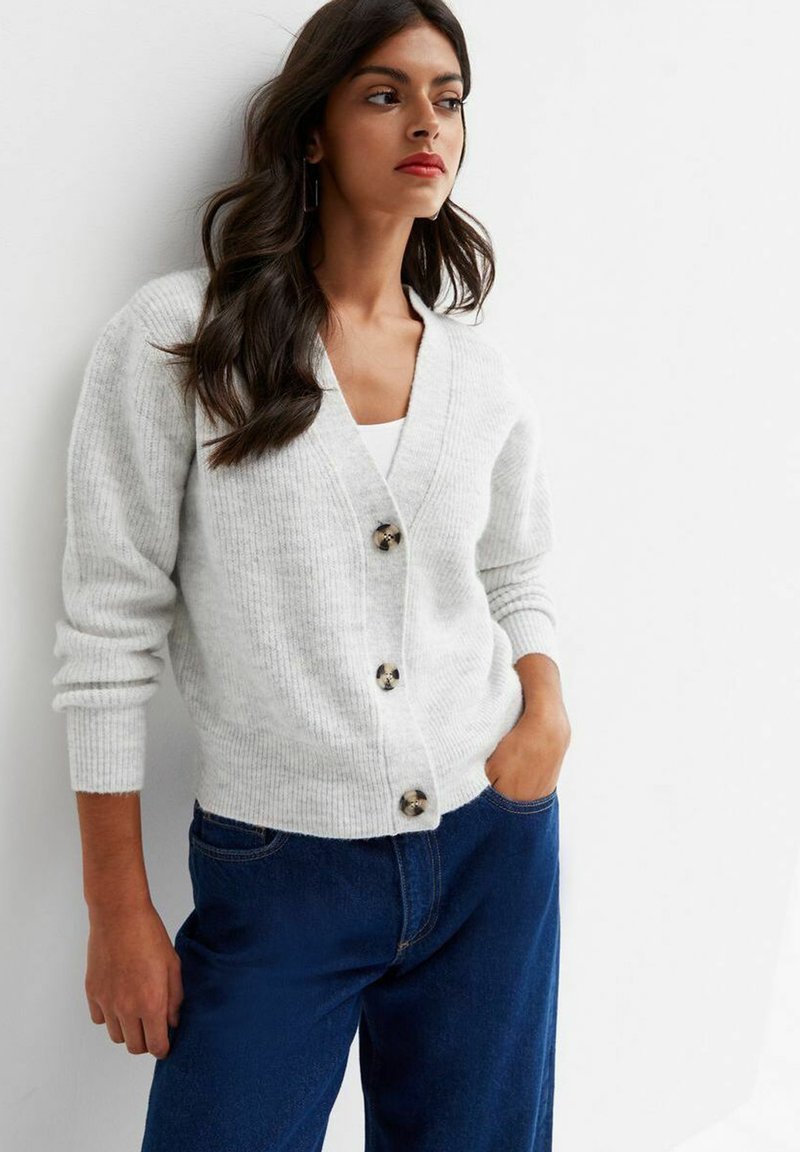 New Look BUTTON Vest pale grey/oranje Zalando.nl