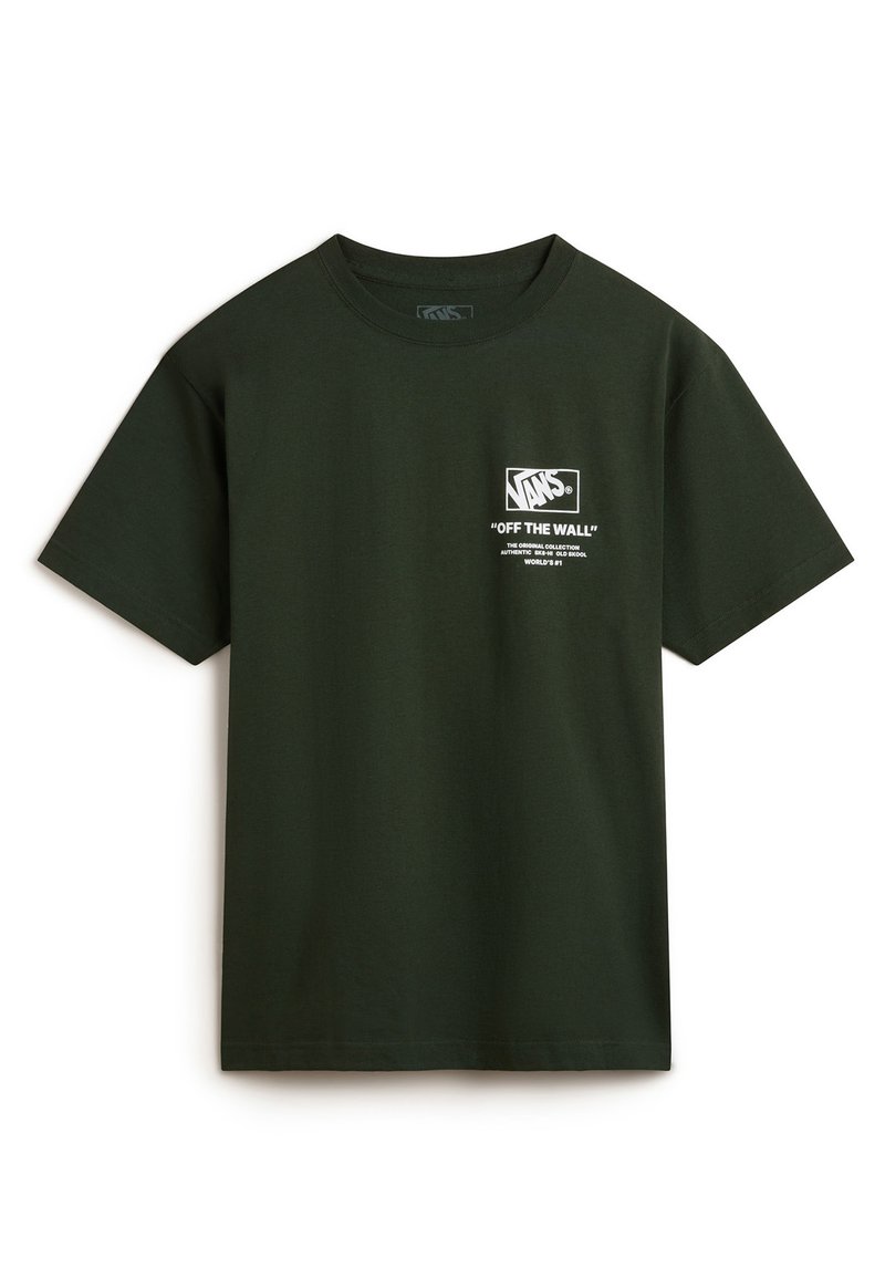 Vans T-shirt print donkergroen