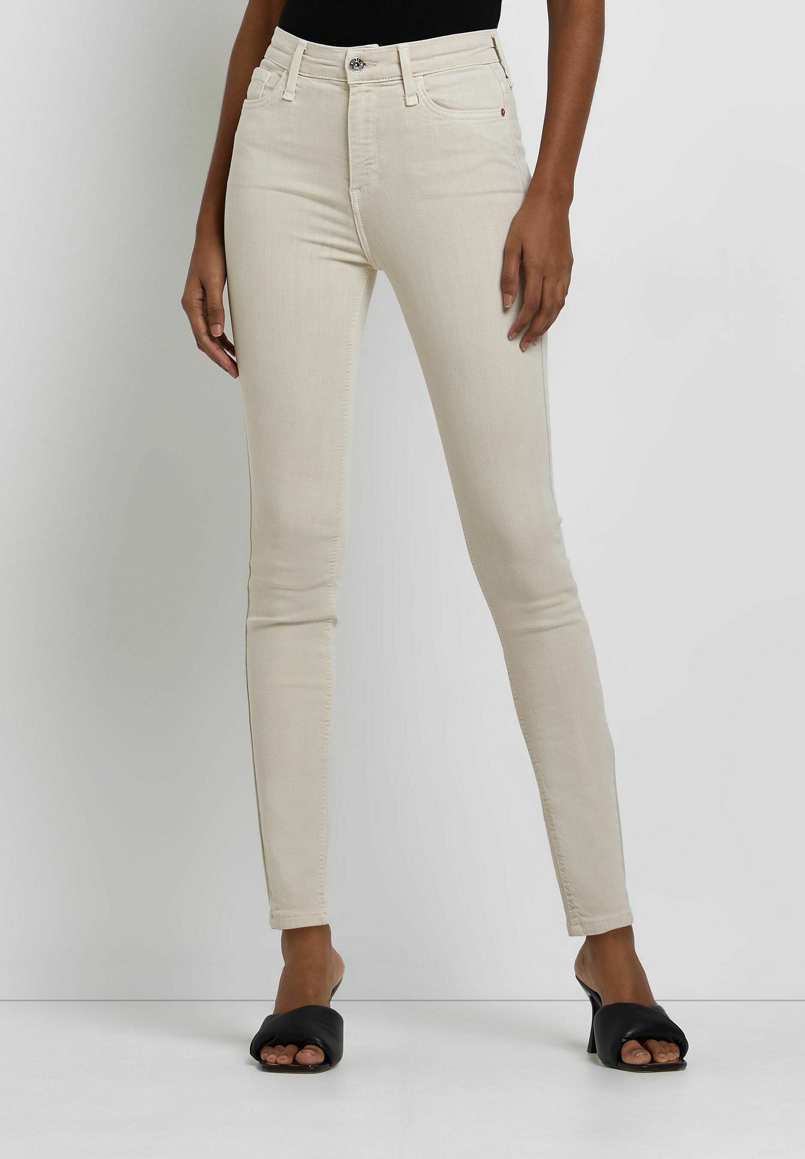 River Island Jeans Skinny Fit - ecru 