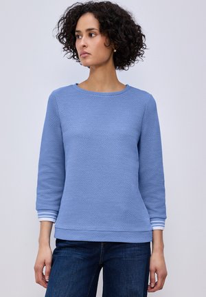 MIT KONTRASTDETAILS - T-shirt à manches longues - blau