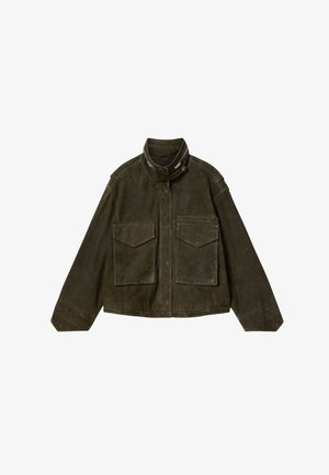 AllSaints, CLAY - Leren jas - khaki green